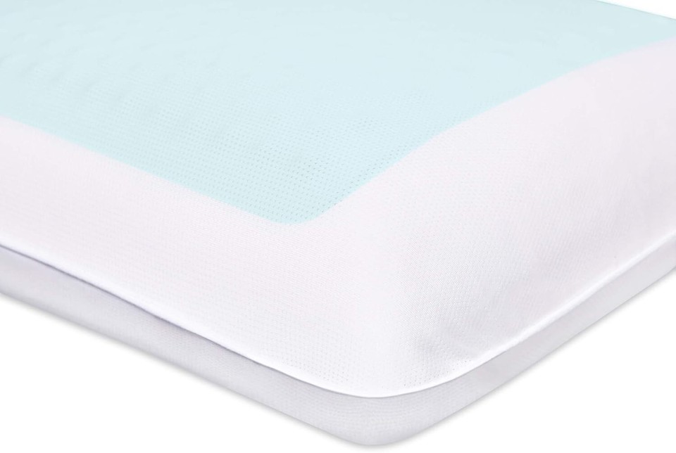 Comfort Revolution Blue Bubble Gel + Memory Foam Pillow, Standard (Pack