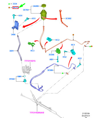 FORD TRANSIT CUSTOM MK1 Power Steering Hose Tube RHD 2389427 NEW  