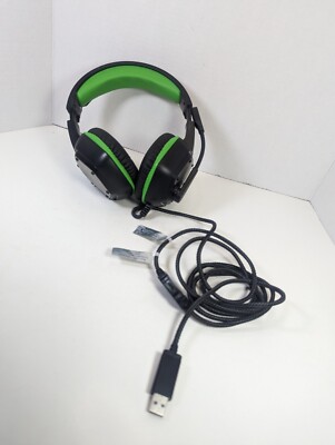EKSA E1000 Wired USB Green Gaming Headset w/ LED RGB (  TESTED, WORKS GREAT!)