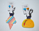 LOT OF 2 ALDI KEYCHAIN COIN HOLDER QUARTER HOLDER TACO & ICE CREAM CONE - NEW