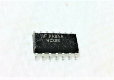 5 pieces of Fairchild 74VCX86M Low Voltage Quad Exclusive OR Gate in 14-Pin SOIC