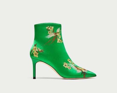 satin boots zara