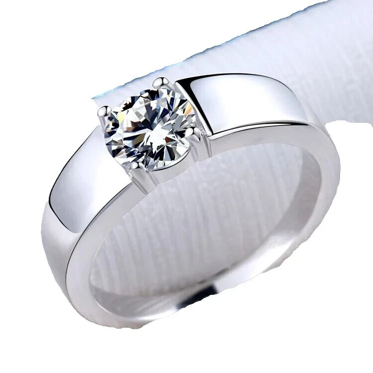 Moissanite Sterling Silver Jewelry for Men