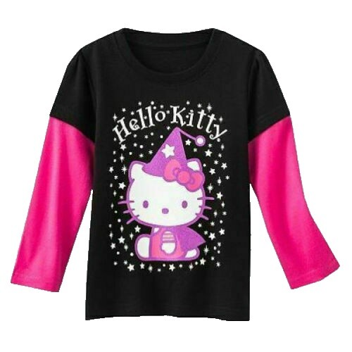 Col Roulé Gymboree Fille Taille 5T - Noir Avec Appliqué Guépard, Occasion Très Bon état