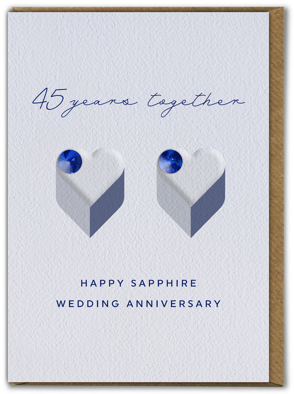 Pretty Sapphire Wedding Anniversary Card Happy 45th Wedding Anniversary 45 Years