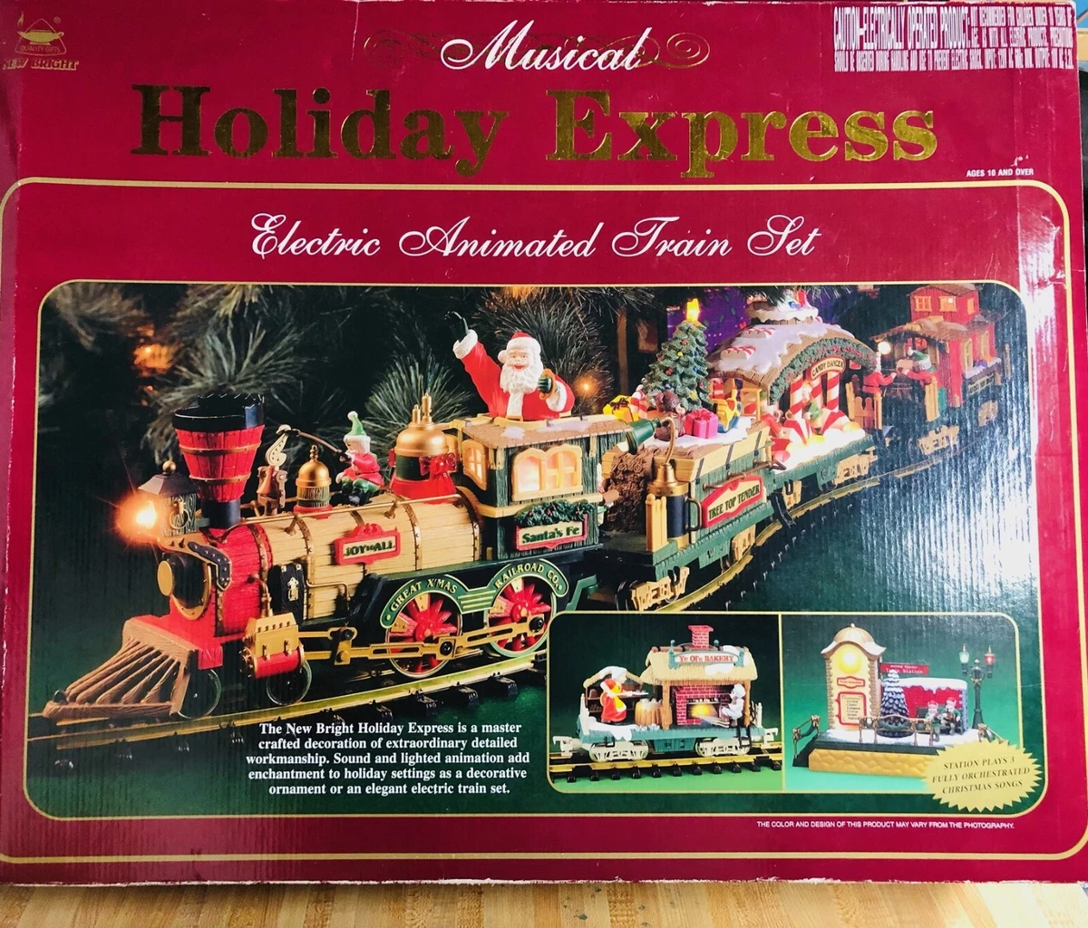 New Bright Holiday Express Christmas Electric Animated Train My XXX