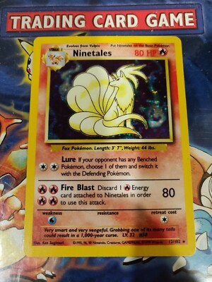 Pokemon Card Ninetales #38 Rare 12/102 Holo 80HP | eBay