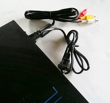 NEW AV Audio Video Cable & AC Power Adapter Cord SET for Playstation 2 PS2