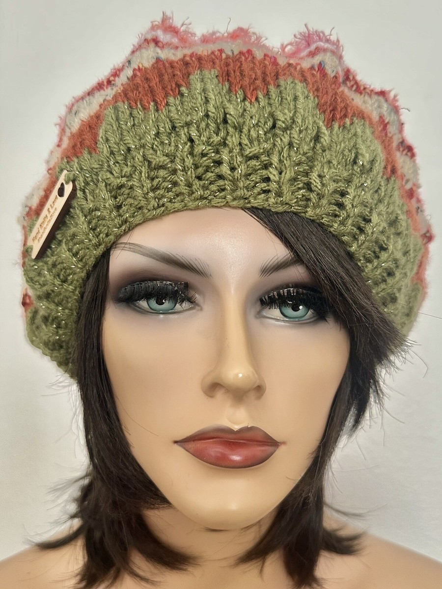 Hand Knits 2 Love Slouch Beret Tam Hat Beanie Decorative  display picture 1