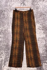 & Other Stories Pants 8 Womens Reptile Print Wide Leg High Rise