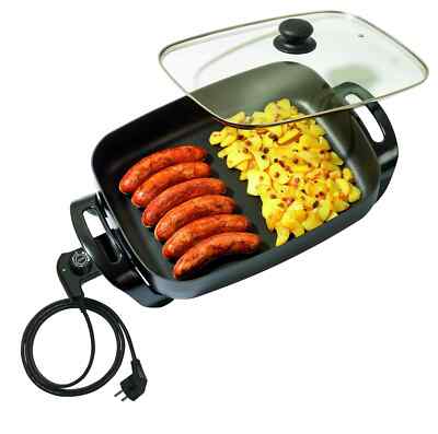 Bartscher Elektro-Multi-Pfanne Bratpfanne mit Glas-Deckel 40x30 cm 7,5 Liter