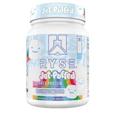 RYSE Loaded Protein Powder, Jet Puffed Marshmallow, 20 Servings，Post Workout