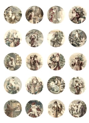 Aufkleber-Möbeltattoo-transparent-Shabby-Vintage-Nikolaus-Weihnachten-sepia-1216