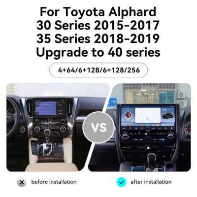 14.6 Android For Toyota Alphard 30 Series 2015-2019 Car radio Stereo Upgrade 
