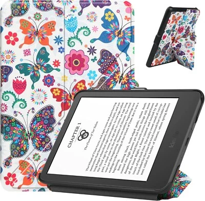 VOVIPO For Amazon Kindle 2022 & 2024 6 Inch Slim Case Cover Stand Auto Wake Butterfly