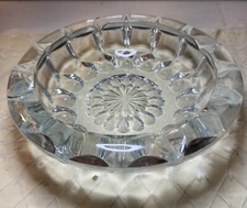 Vintage KIG Indonesia Large Clear Cut Ashtray 