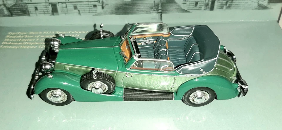 HORCH 853 CABRIOLET 1938 436 012034 MINICHAMPS SCALA 1/43 - Immagine 3 di 3
