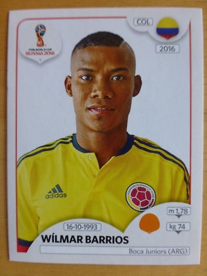 PANINI FIFA WM 2018 Sticker-Nr. 645 Wilmar Barrios   NEU