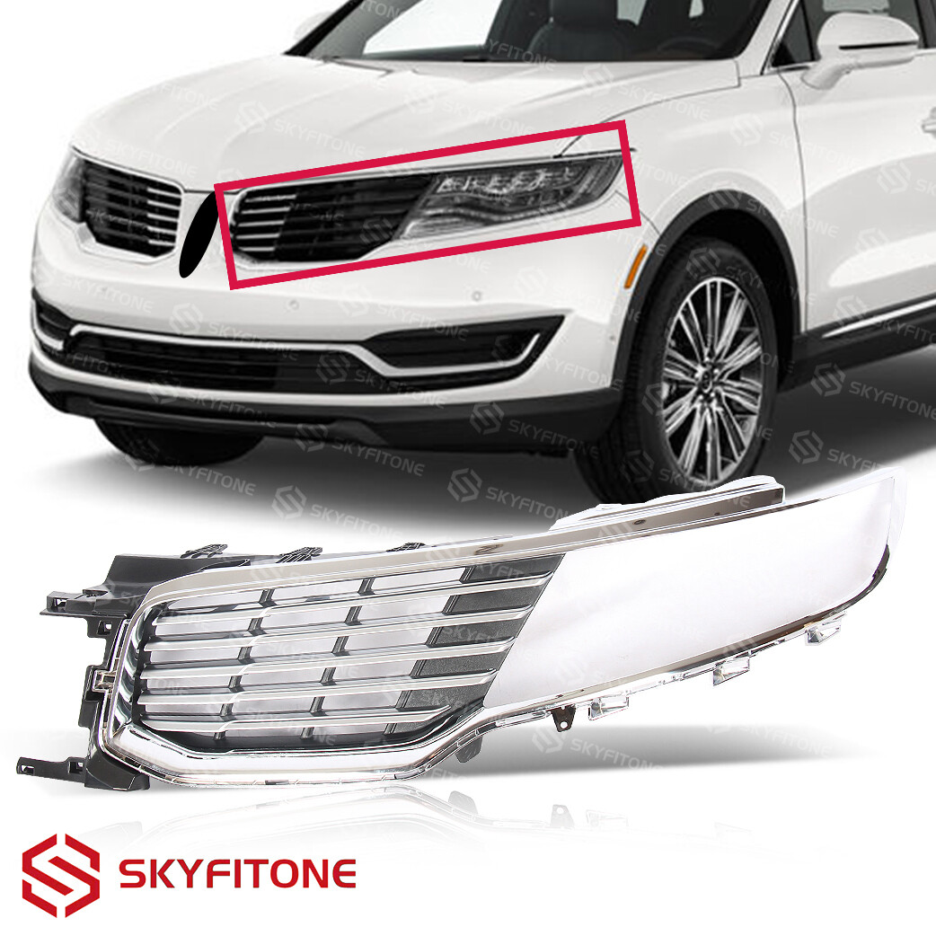 For 2016-2018 Lincoln MKX Front Grille Grill Assembly Chrome Left 