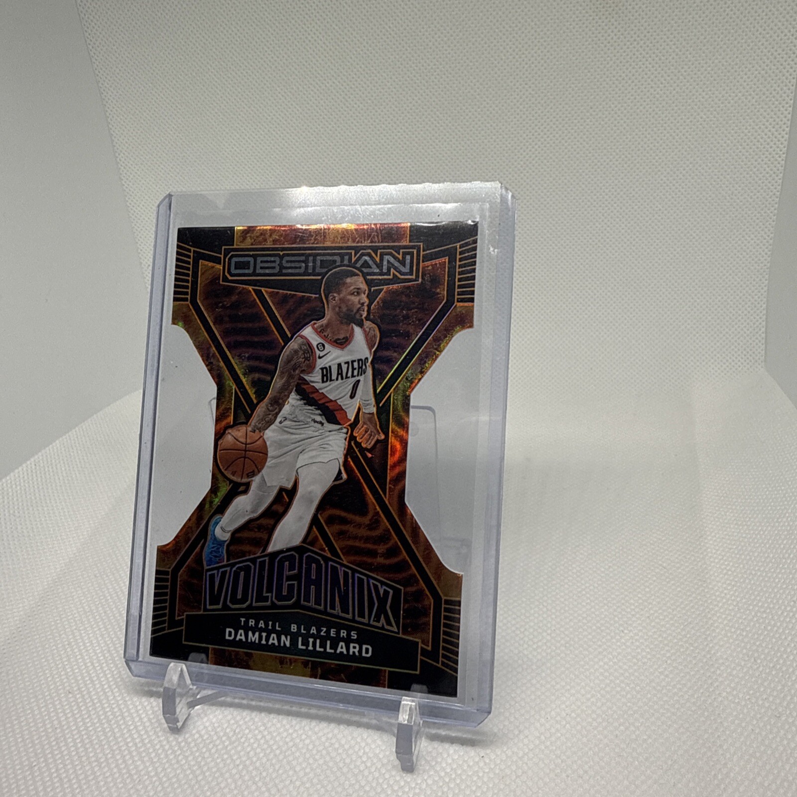 2022-23 Panini Obsidian Damian Lillard Volcanix Die Cut SSP Case Hit #33 Blazers