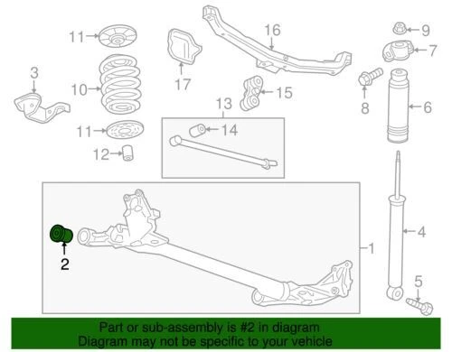 Genuine GM 2011-2017 Buick Chevrolet Verano Cruze LT Axle Pivot Bushing 13311920 - Image 3 of 3