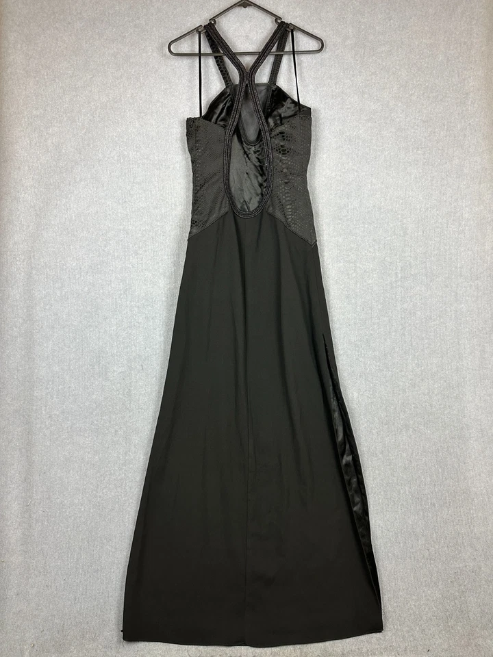 Vestido Bariano Mujer 12 Negro Estampado Cocodrilo Espalda Corredora Maxi Elástico Foto 2 de 4