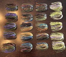 20 Tournament Double Banded Bass Jig Skirts - Brim Pack W/ Aaron’s Magic