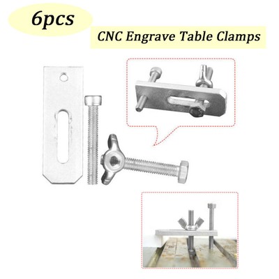 6PCS CNC T-Schlitz Tischklemmen Metall Befestigungswerkzeuge für CNC-Maschine