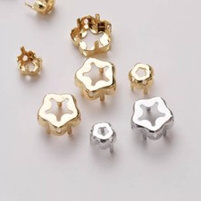 5pcs Jewels Low Seat Claw Settings,Pendant Setting Bases Bezel Blank Star Tray