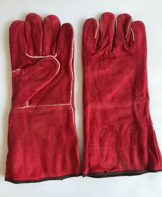 ON TIME TRADER ENGLAND® Schlangenfängerhandschuhe Reptil Eidechsen Tierhandhabungshandschuhe strapazierfähig rot VERKAUF