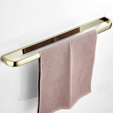 Luxury Gold Brass Wall Mounted Bathroom Towel Rack Bar Single Rail Holder