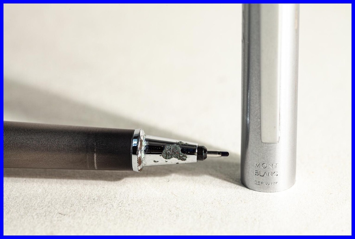 1984 vintage MONTBLANC all Stainless Steel Rollerball Pen, Quick