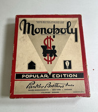 VTG Original Early 1950's Parker Bros Monopoly Game No Board -Green Dice