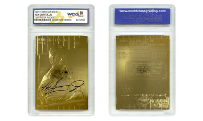 #ad 1997 KEN GRIFFEY JR FLEER 23K GOLD ROOKIE CARD Signature Series GEM MINT 10 $18.95