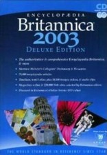 Encyclopedia Britannica 2003 Deluxe PC CD atlas photographs home schooling tool 
