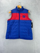 Nfl Vest Womens Large Blue Multi Reversible New York Giants High Pile Fleece New