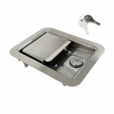 Toolbox Lock Stainless Door Trailer RV Latch Handle Weld Screw Paddle Key Large