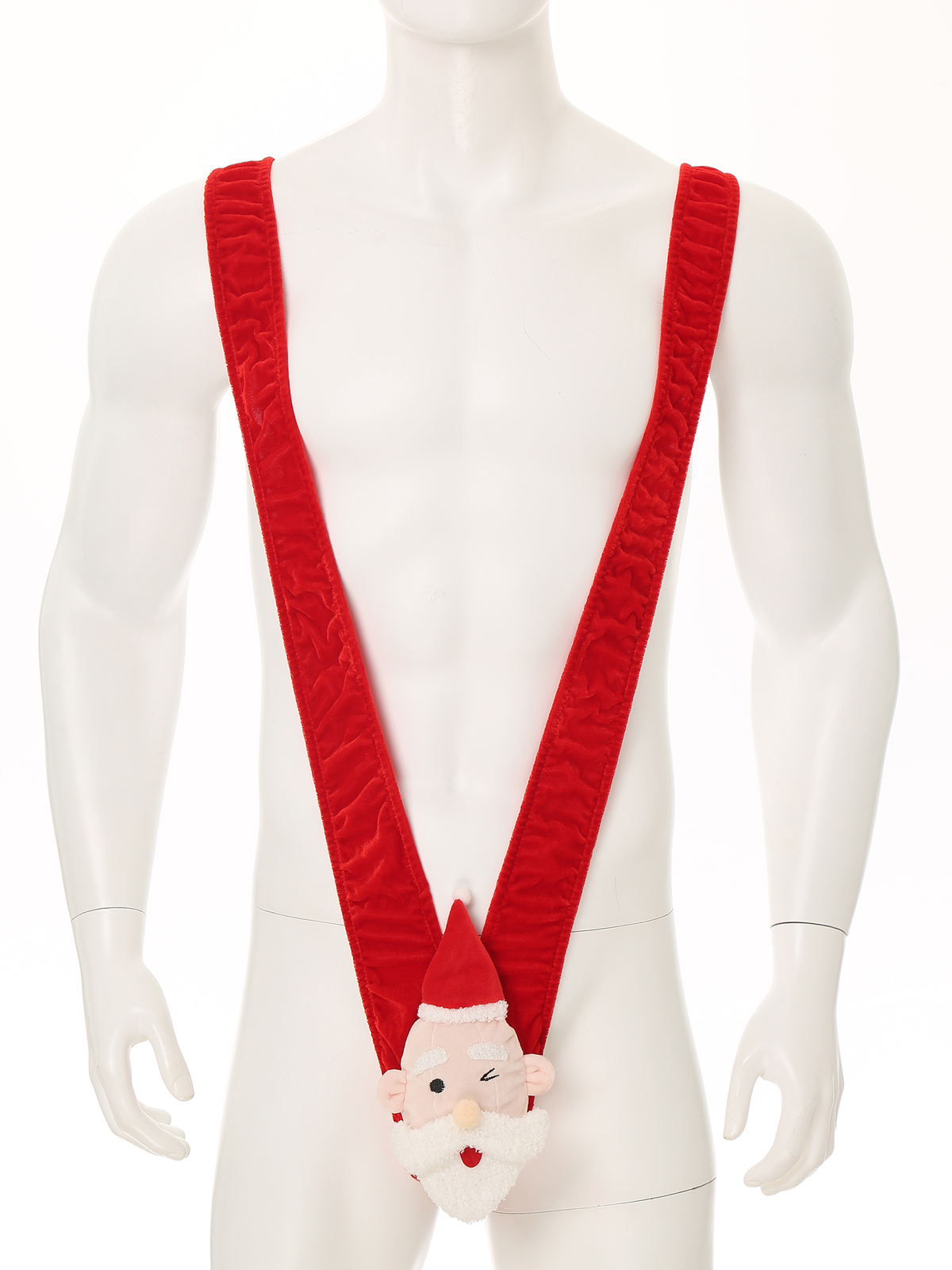 Men Bodysuit Wrestling Singlet Christmas Jumpsuit Lingerie Thong Jockstraps-image