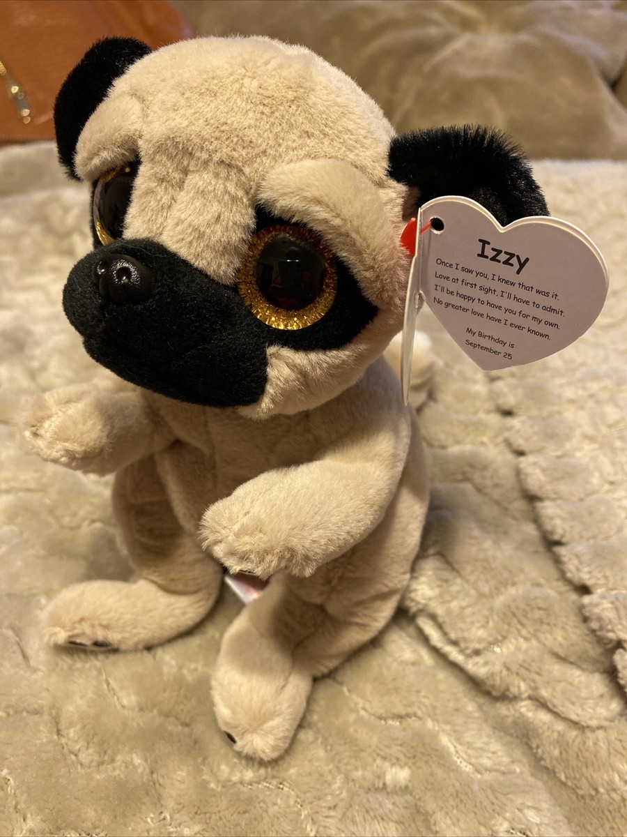 TY Beanie Baby (Beanie Bellies) - IZZY The Pug Dog (6 Inch - Foto 9