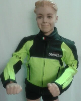 TOPGAS MULTISPORT Offertissima Giubbino Giacca Bambino Cordura Pelle pro CE Spalle GomitiSchiena