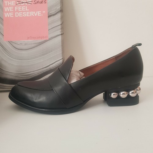 Jeffrey Mujer Mocasines Zach PRL Zapatos Negro Cuero Talla 41 | eBay