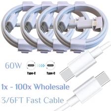 For Samsung iPhone 15 16 Pro PD 60W USB-C to USB C Cable Fast Charger Cord Lot