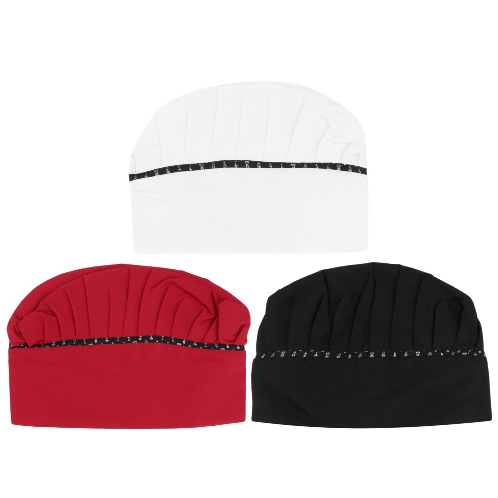 APL Cappello da cameriere unisex 3 pezzi cappello da chef ristorante cucina (colore casuale) cappello da cucina
