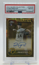 2024 Topps Gilded Collection - Chrome Gold Auto Quinn Priester #CGA-QP /99 PSA 8