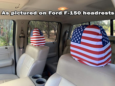 American Flag Headrest Covers Set Of 2 Universal Car Head Rest Protectors Red American Flag Headrest Covers Set Of 2 Universal Car Head Rest Protectors Red