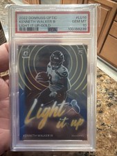 2022 Panini Donruss Optic Light it Up GOLD Kenneth Walker III #LU-16 /10 PSA 10