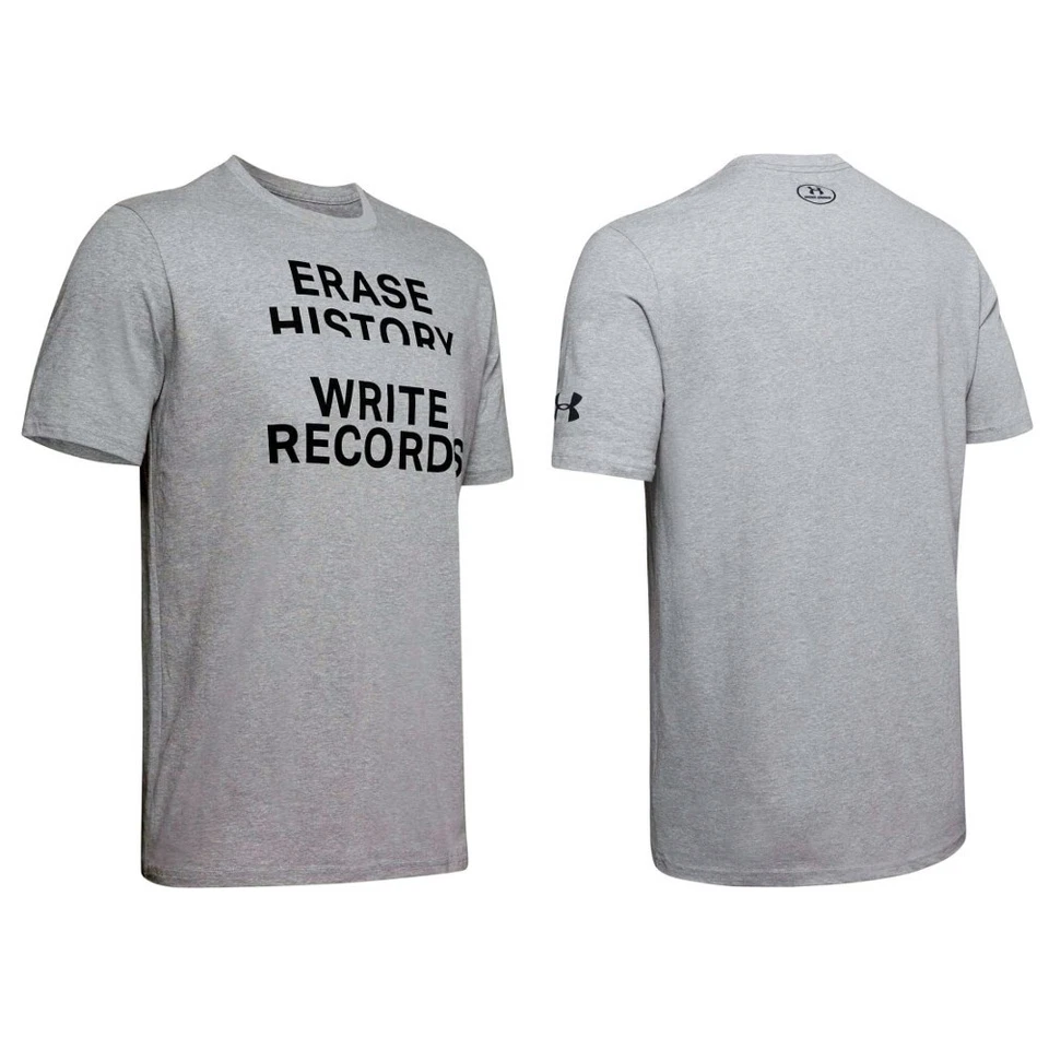 Under Armour "Write Records" Kurzarm Shirt Grau Sport Fitness Training T-Shirt  - Bild 1 von 1
