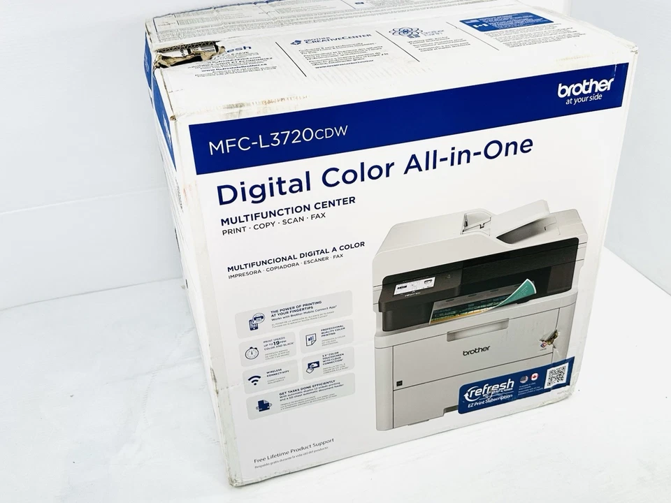Brother MFC-L3720CDW Wireless Digital Color All-in-One Printer with Laser - Image 3 of 4