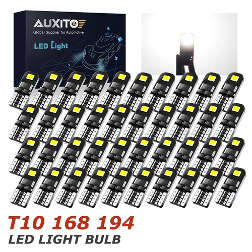 AUXITO T10 LED License Plate Light Bulbs 6000K Super Bright White 168 2825 194