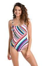 La Blanca Lingerie One Piece Swimsuit Multi Slice of Paradise Slim Fit size 10